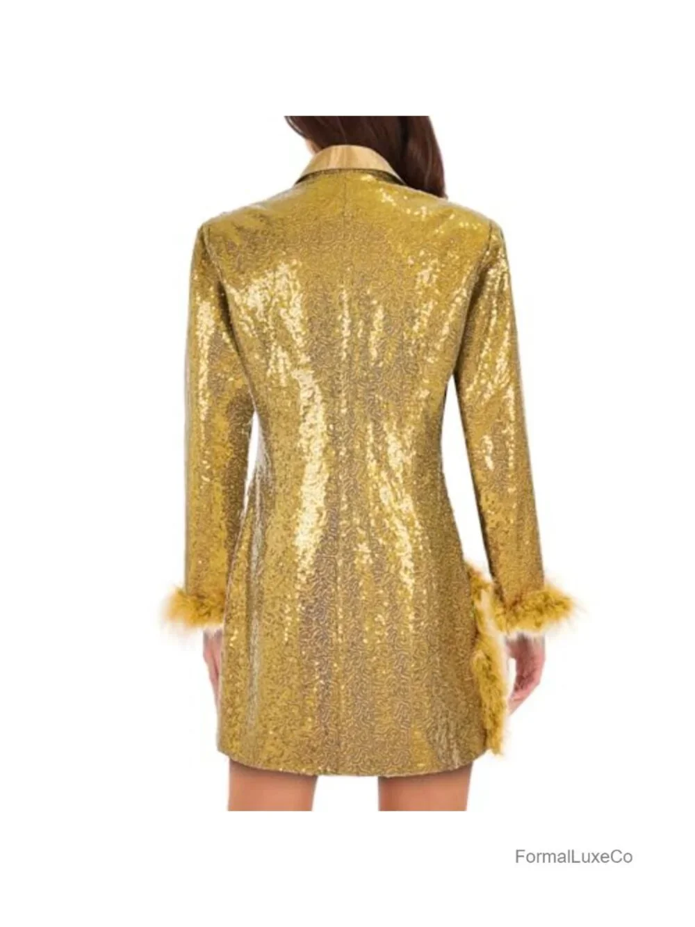 Sequin Jacket Long Sleeve Sparkly Blazer with Lining